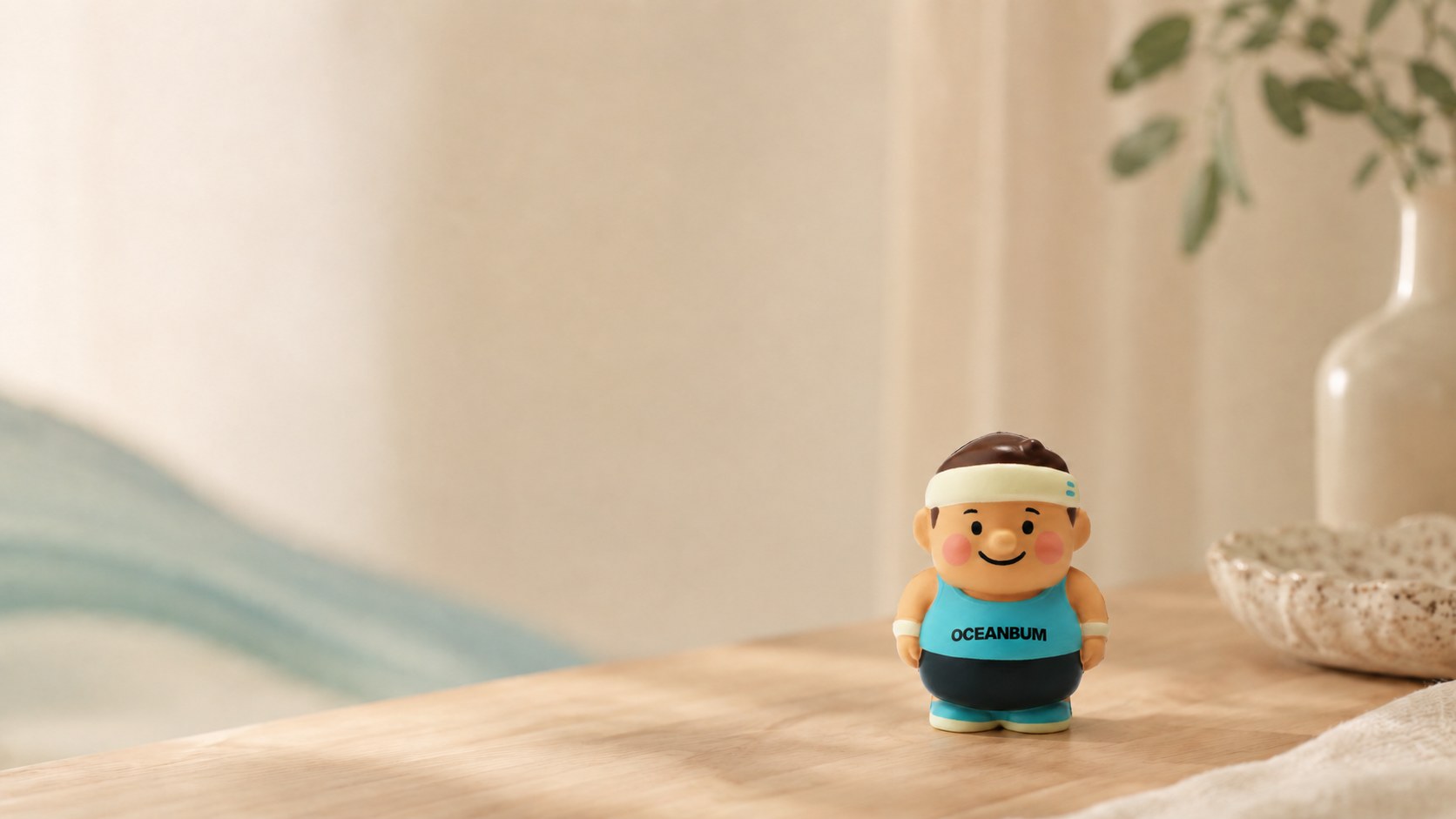 Oceanbum Puffbum on a calm bedside table