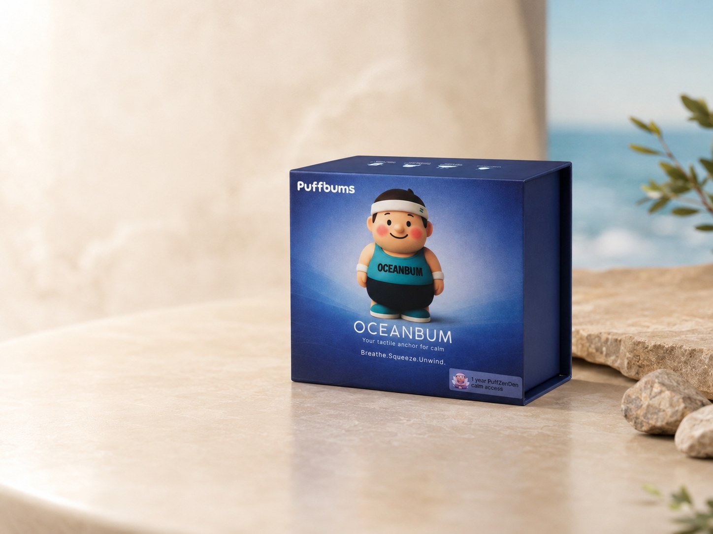 Oceanbum product box in a coastal calm setting