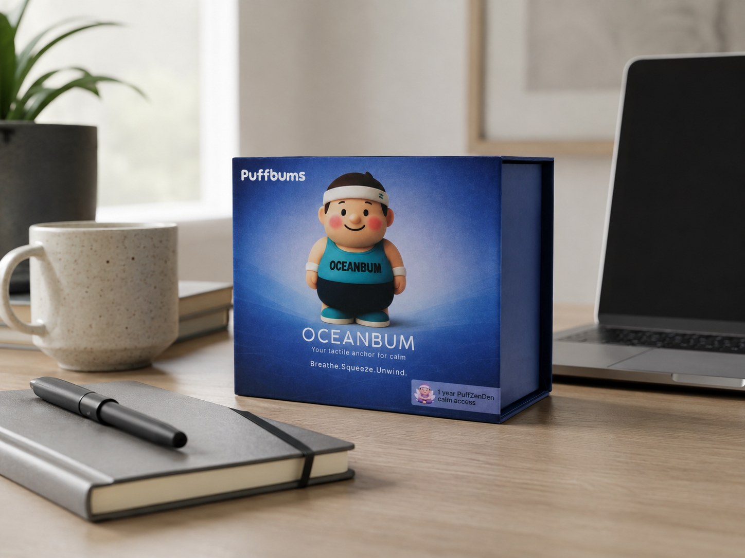 Oceanbum box on a calm desk